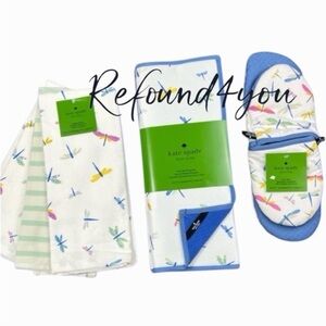 Kate Spade - ‘Dragonflies - mega bundle’ mitts/dish towels/drying mats NWT Firm!